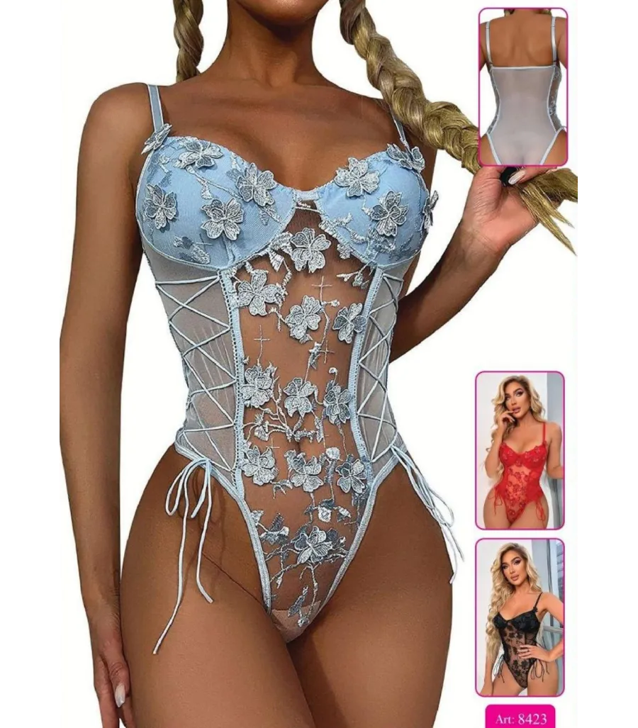 New Dreams Nakışlı Dantelli Korse Takımı