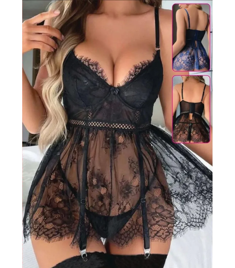 New Dreams Fileli Fırfırlı Dantelli Elbise Takımı