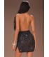 New Dreams Siyah Simli Straplez Mini Elbise