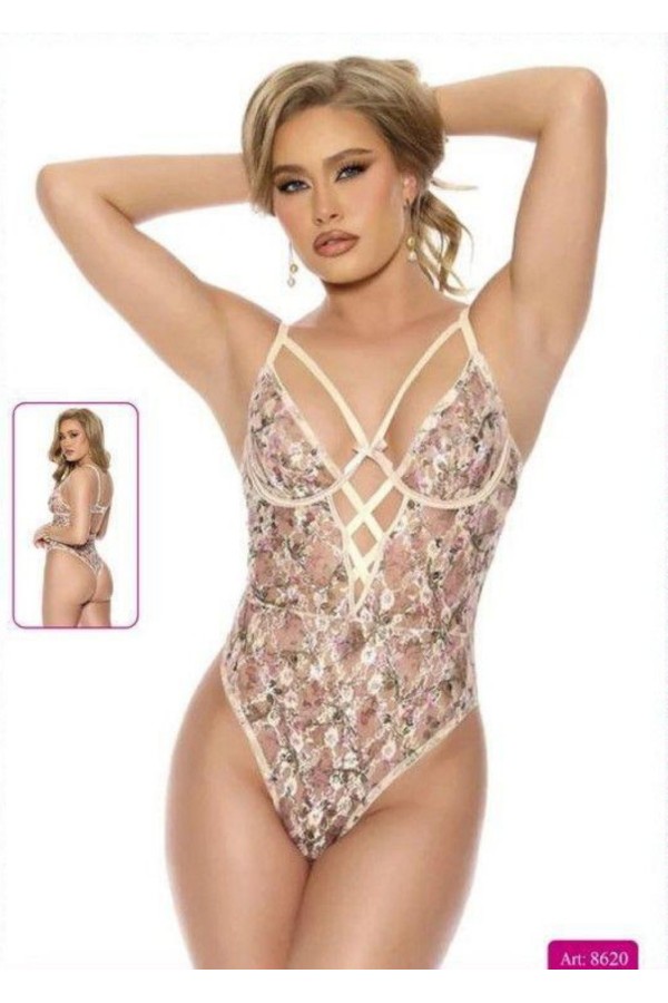 New Dreams Desenli Askılı Body Takım