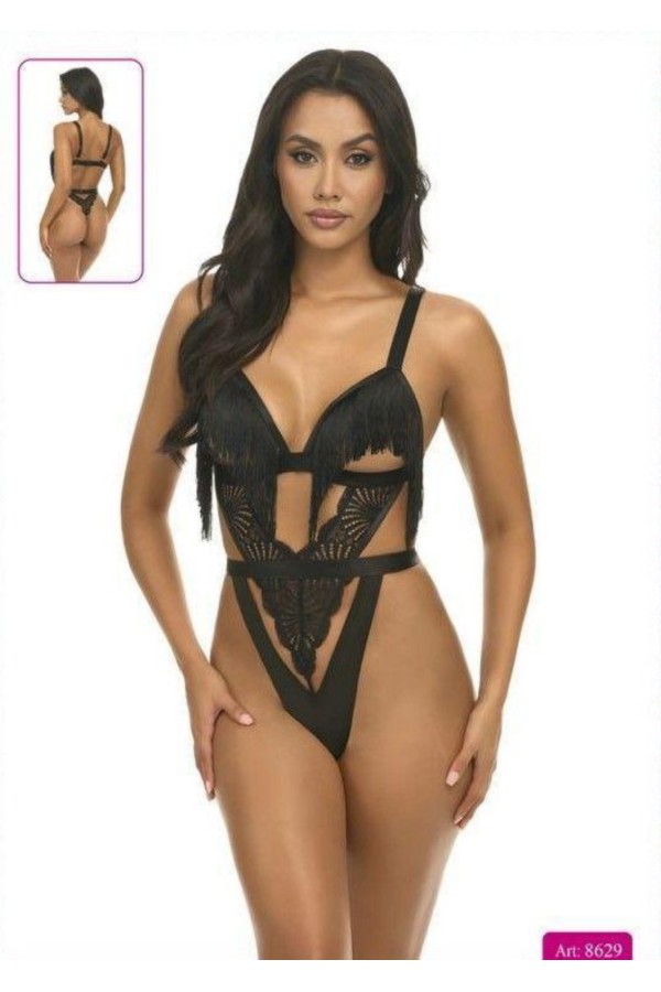 New Dreams Siyah Dantelli Askılı Body