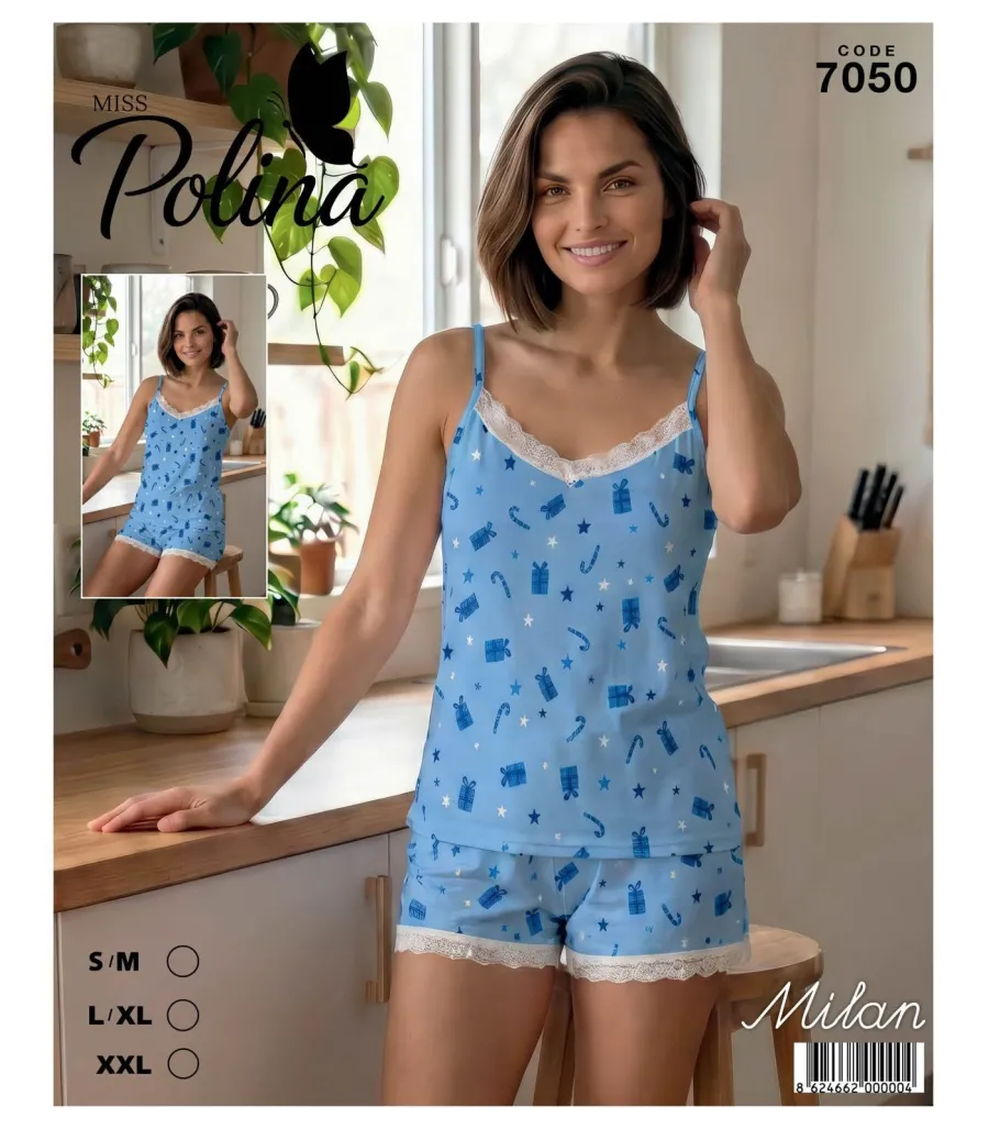 Atlas Life Kadın Pijama Takımı Mavi Modeli Ve