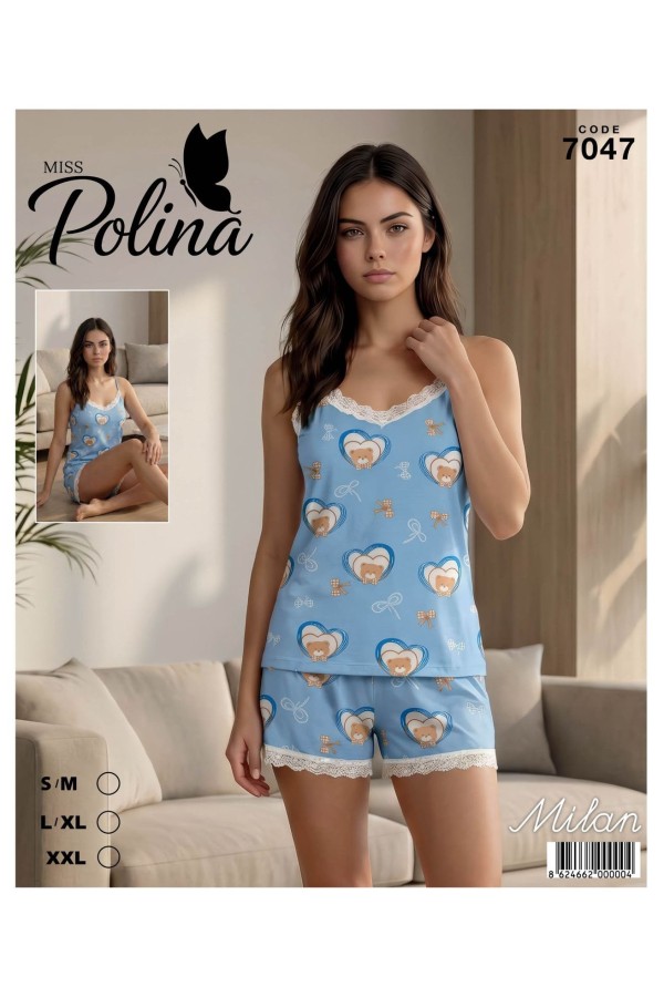 Atlas Life Kadın Pijama Takımı Mavi Modeli Ve