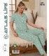 Toptan Atlas Life Gömlek Yaka Kısa Kollu Pijama Takımı Yeşil Puantiyeli Normal