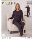 Toptan Pijade 3004 Love Story Baskılı Fitilli Kadın Pijama Takımı Mürdüm