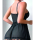 Nightlight Siyah Dantelli Babydoll 7053