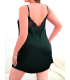 Nightlight Siyah Saten Gecelik 3783