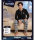 Üç Yıldız Siyah Açık Gri Ekose Garson Beden Erkek Çocuk İnterlok Pijama Takımı