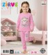 Zirve Kids Kız Pembe Ayıcıklı Çocuk Pijama Takımı