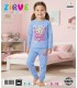Zirve Kids Kız Mavi Ayıcıklı Çocuk Pijama Takımı
