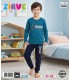 Zirve Kids Erkek Petrol Mavisi Sport Çocuk Pijama Takımı
