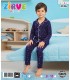 Zirve Kids Erkek Lacivert Gömlek Yaka Çocuk Pijama Takımı