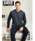 Zirve Lacivert Antrasit Erkek Penye Pijama Takımı