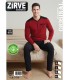 Zirve Bordo Siyah Erkek Penye Pijama Takımı