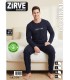 Zirve Lacivert Erkek Penye Pijama Takımı Model 013