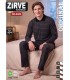 Zirve Antrasit Çizgili Erkek Selanik Kışlık Pijama Takımı