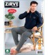 Zirve Lacivert Gri Erkek Penye İnterlok Pijama Takımı