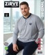 Zirve Açık Gri Lacivert Erkek Battal Beden Uzun Kollu Pijama Takımı
