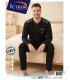 Üç Yıldız Siyah Erkek İnterlok Pijama Takımı Model 904