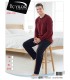 Üç Yıldız Bordo Lacivert Erkek Uzun Kollu Pijama Takımı