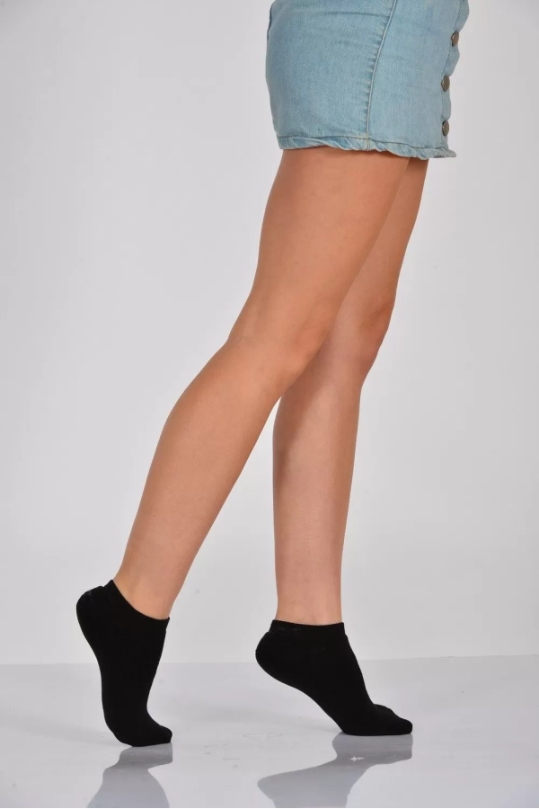 Toptan Lüx Patik Çorap Cotton Siyah