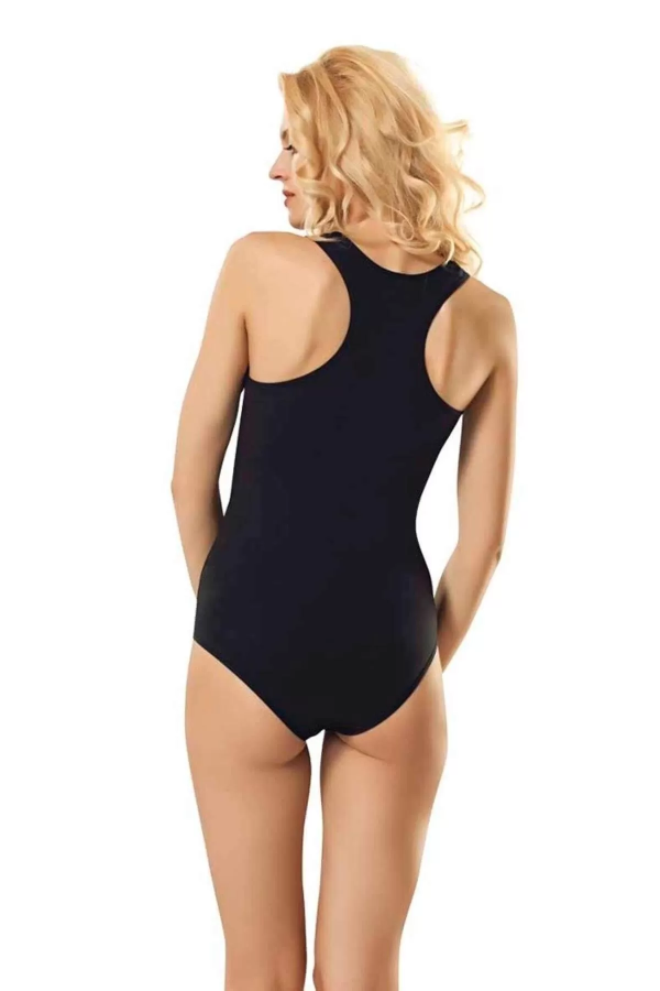 Toptan Atilla Likralı Kadın Sporcu Çıtçıtlı Body Siyah