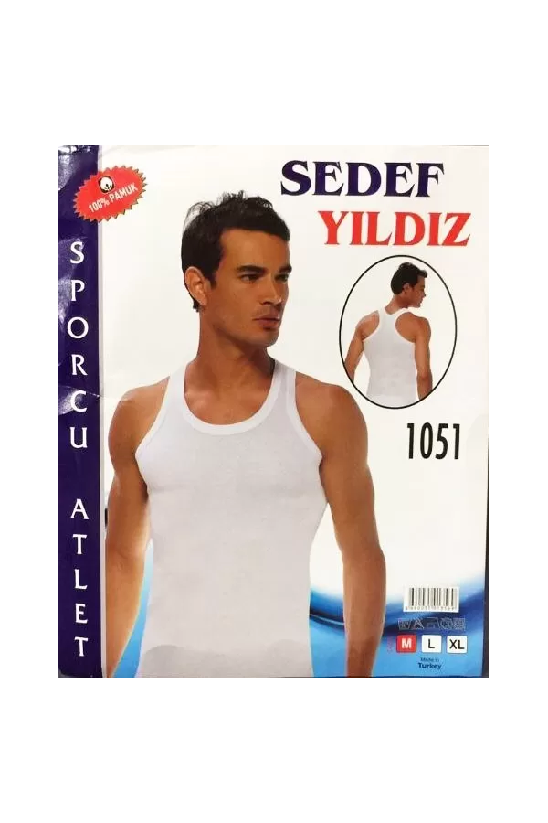 Toptan Sedef Yıldız Erkek Sporcu Atlet Beyaz