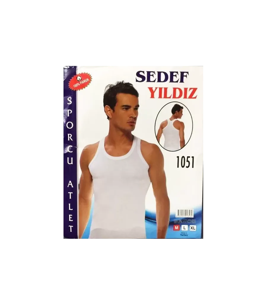 Toptan Sedef Yıldız Erkek Sporcu Atlet Beyaz