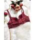 Toptan Ebru Dantelli Sutyen Bordo