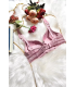 Toptan Ebru Dantelli Sutyen Toz Pembe