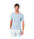 Toptan Özlem Donex Donex V Yaka Slim Fit T-Shirt Gri