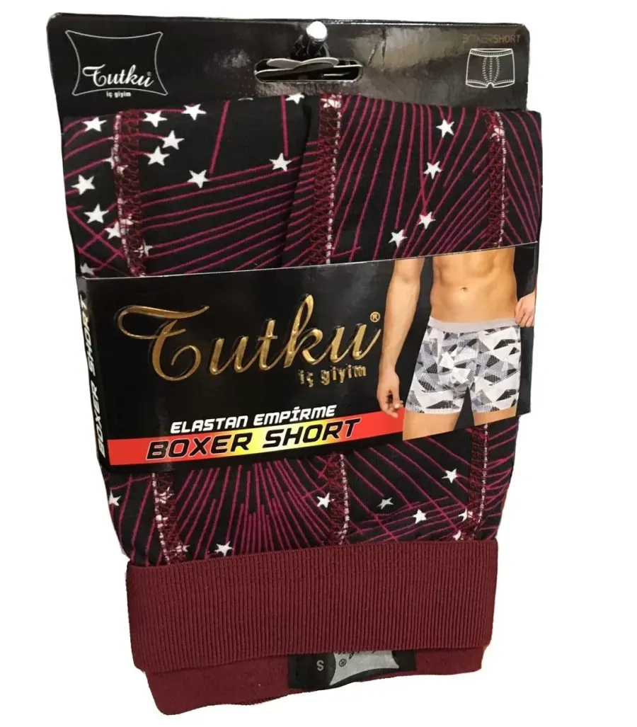 Toptan Tutku Likralı Desenli Spor Boxer