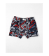Toptan Gümüş Desenli Çocuk Elastan Boxer