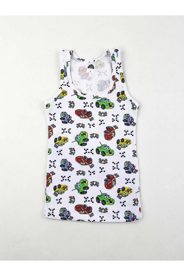 Toptan Gümüş Likralı Erkek Çocuk Atlet
