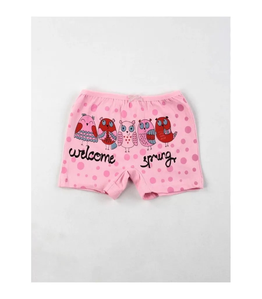 Toptan Gümüş Kız Baskılı Likralı Boxer
