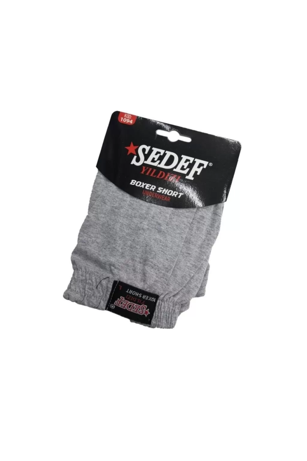 Toptan Sedef Yıldız Penye Boxer Gri