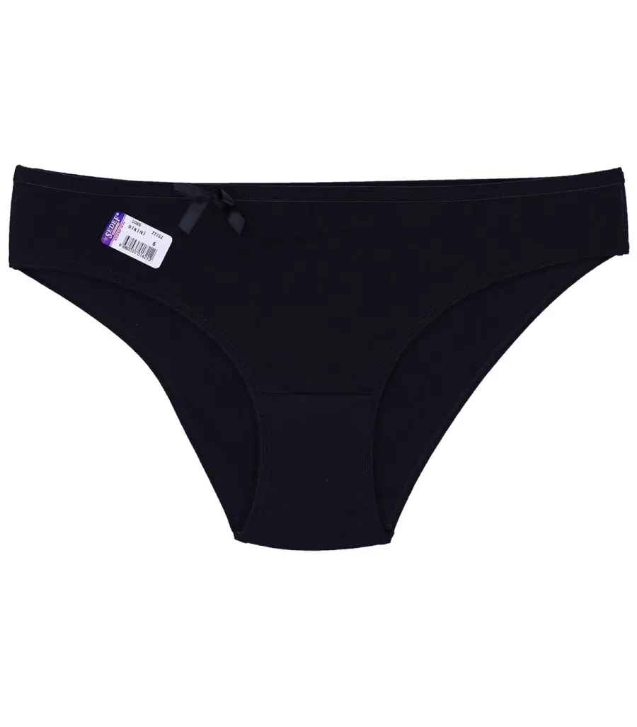 Sedef Yıldız Likralı Bikini Düz Renk