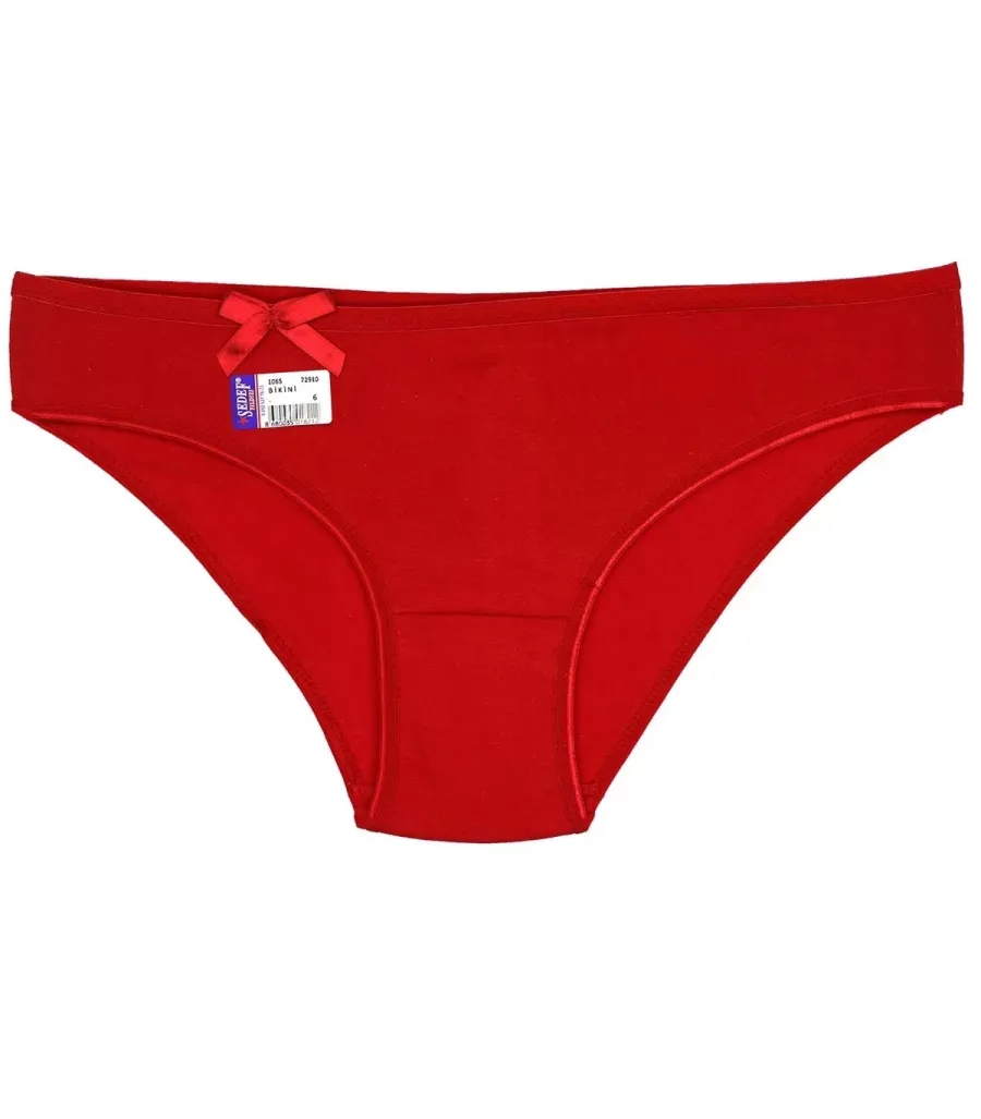 Sedef Yıldız Likralı Bikini Düz Renk