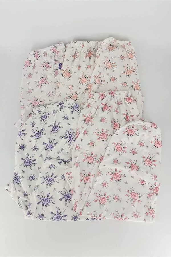 Toptan Sedef Yıldız iki iplik Bayan Pijama Lastikli