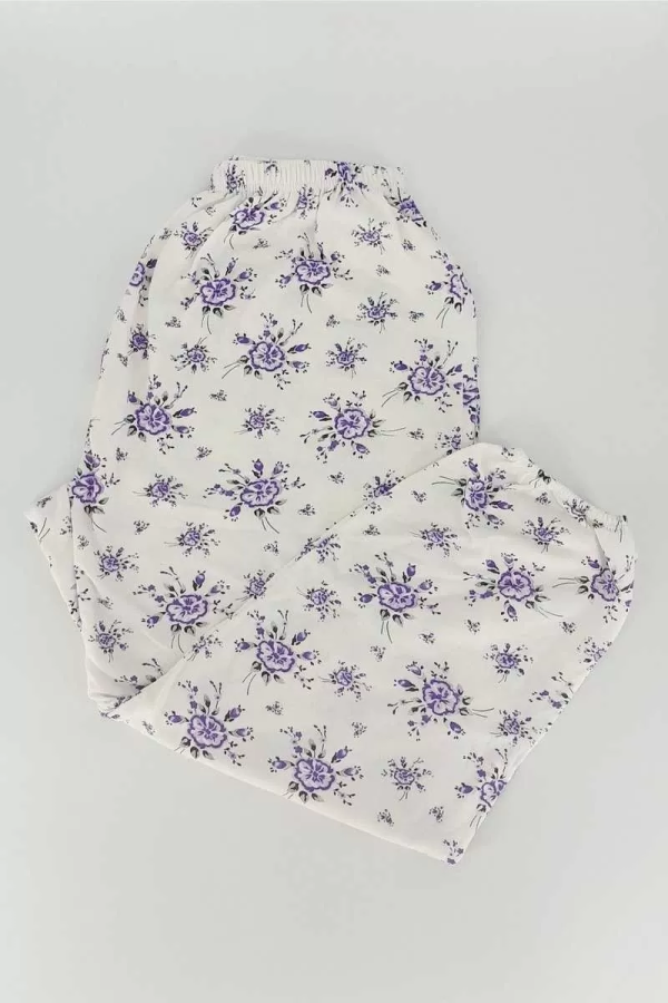 Toptan Sedef Yıldız iki iplik Bayan Pijama Lastikli