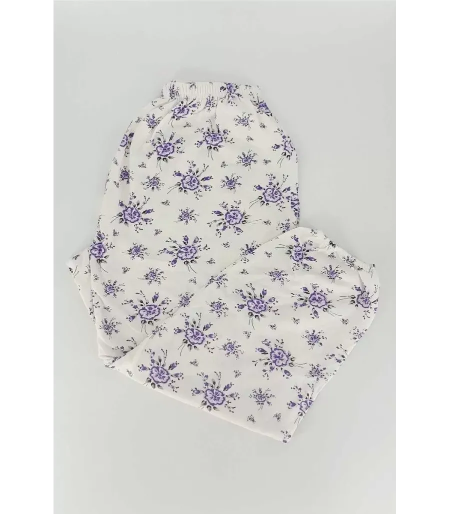 Toptan Sedef Yıldız iki iplik Bayan Pijama Lastikli