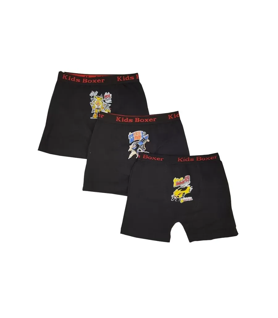 Toptan Sedef Yıldız Likralı Desenli Çocuk Boxer