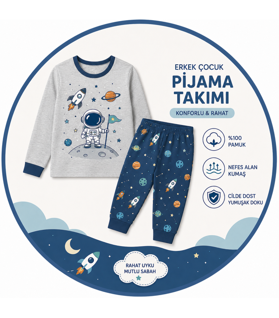 Erkek Çocuk Pijama Takımı