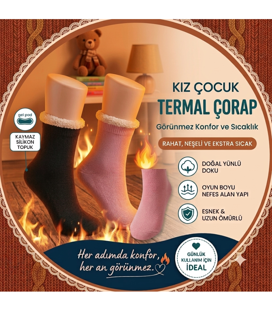 Kız Termal Çorap