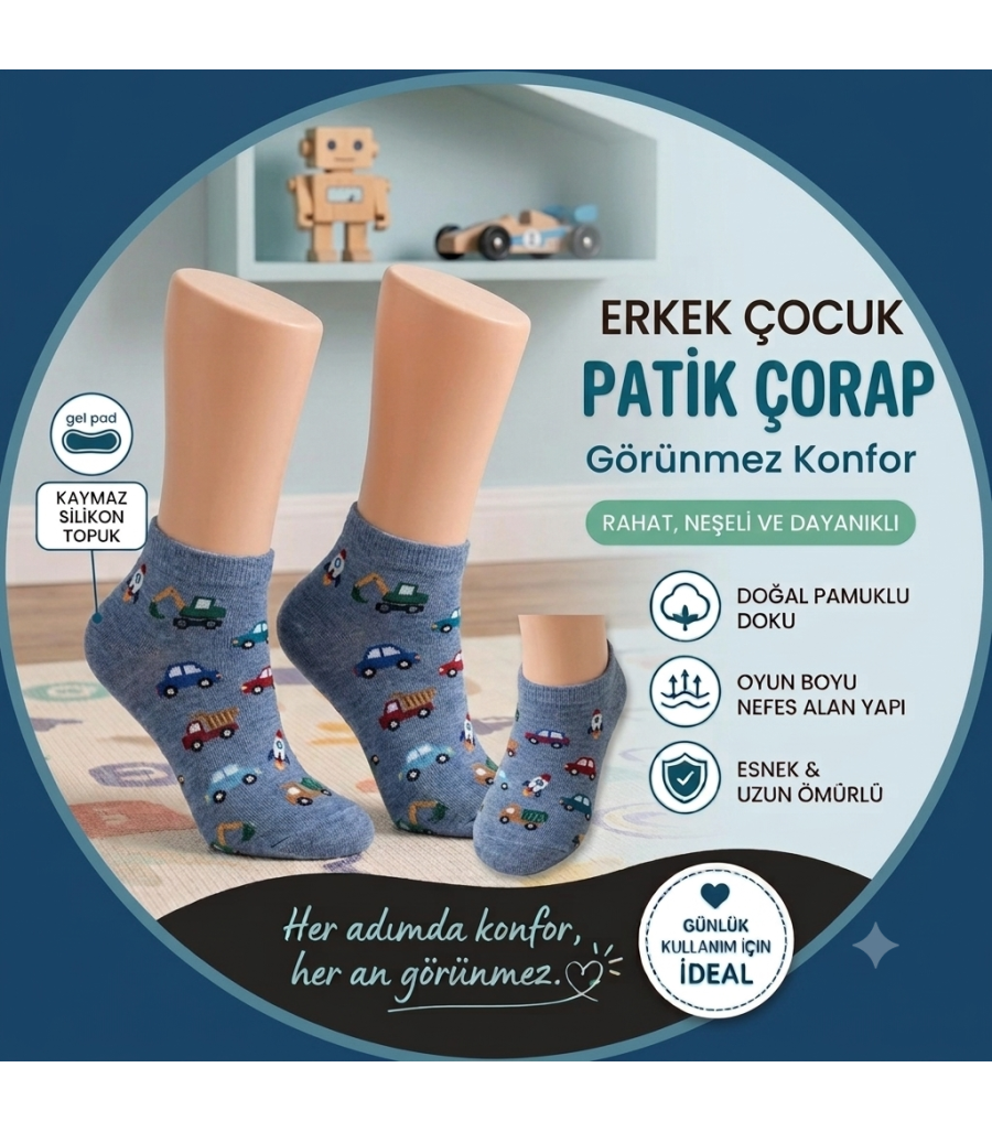 Erkek Çocuk Patik Çorap