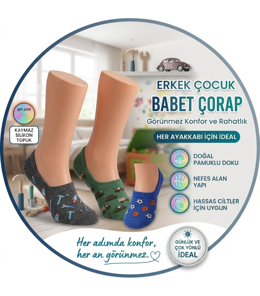 Erkek Çocuk Babet Çorap